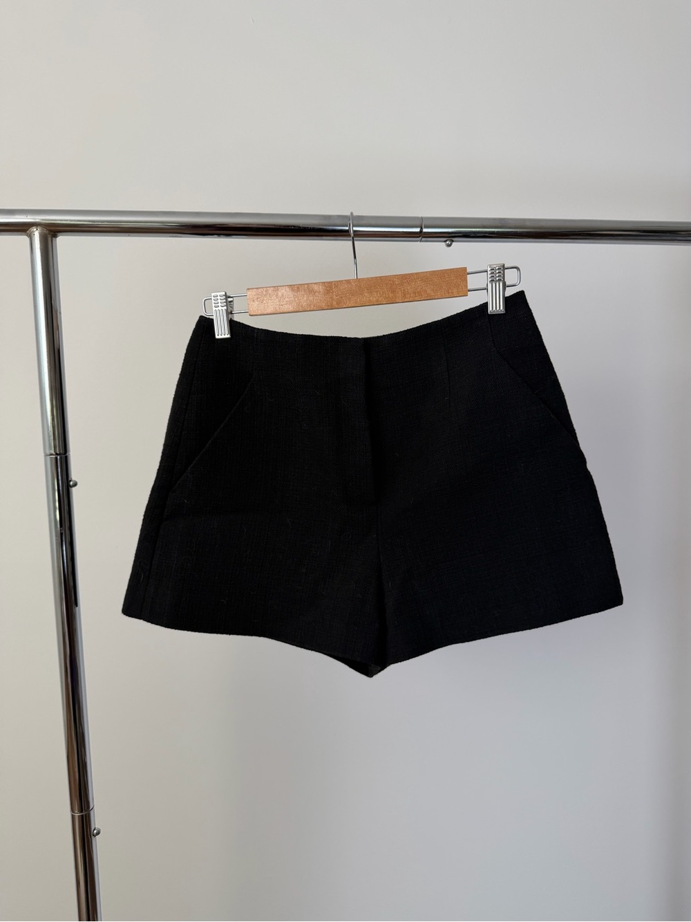 High-Waist Black Tailored Women’s Shorts